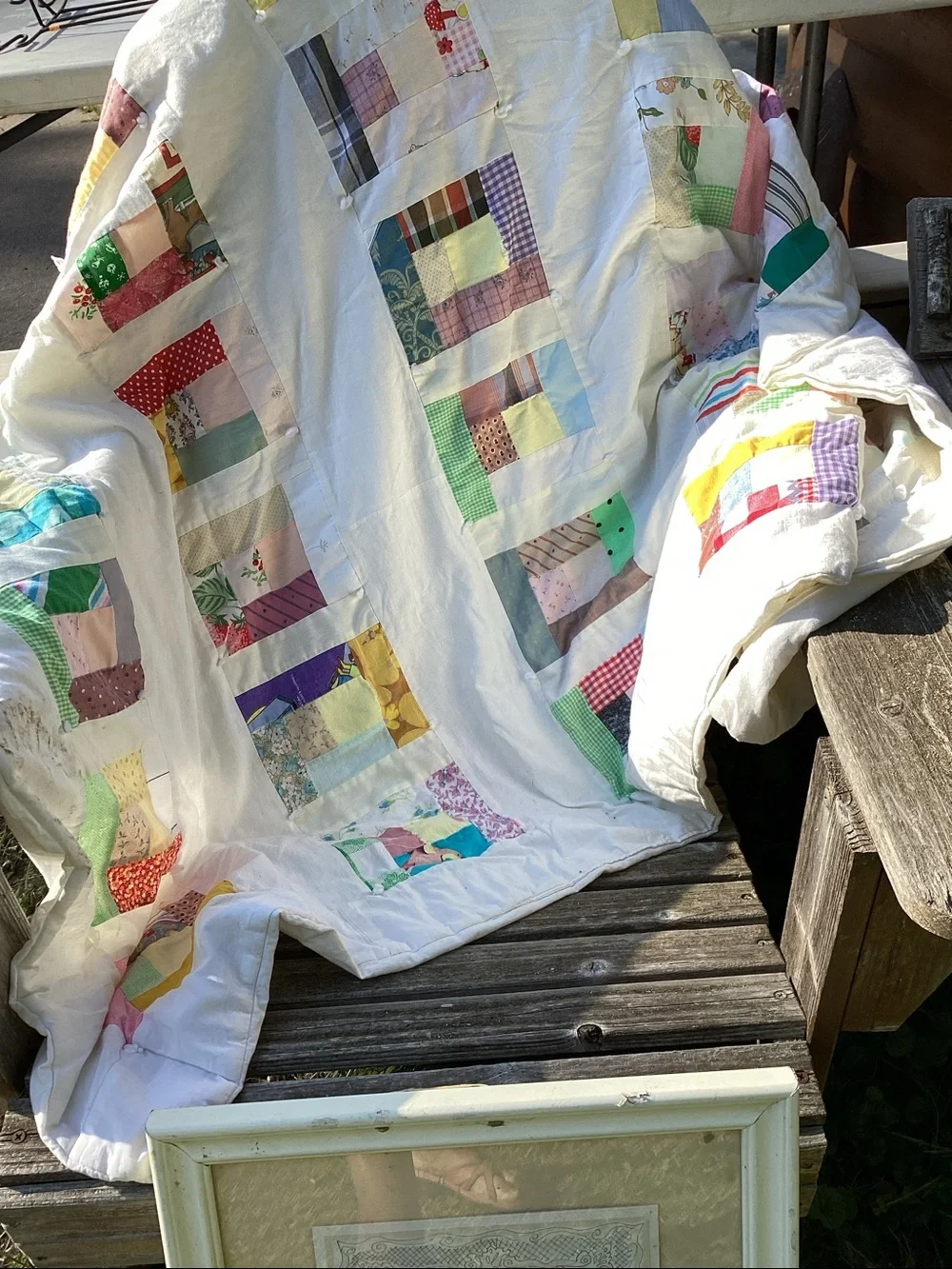 LAP QUILT PATCHWORK  BEAUTY  SHABBY CHIC' NPLC